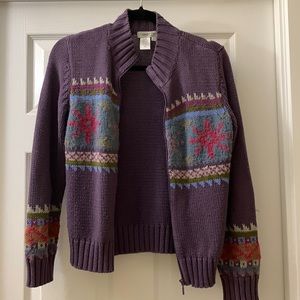 Coldwater Creek Zip Front Sweater